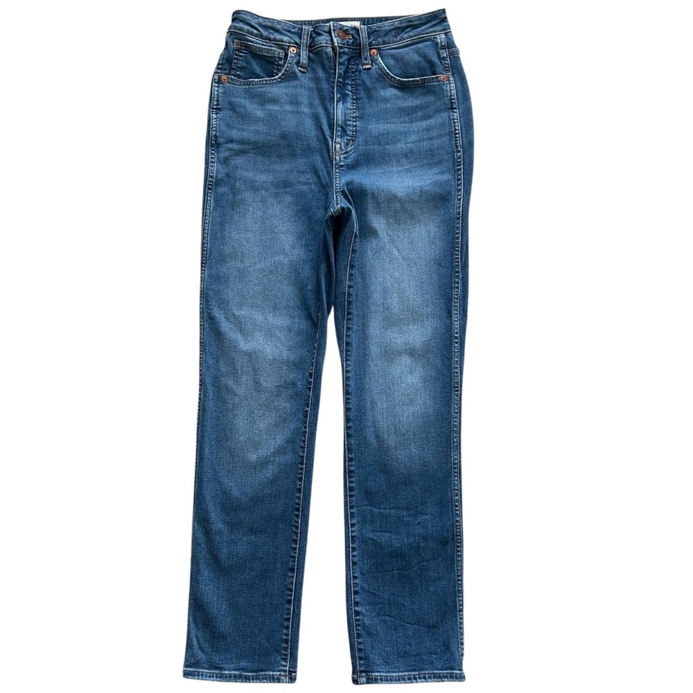 Madewell Curvy Stovepipe Jeans Size 26 Blue Stretch Straight‎ Leg Casual Denim